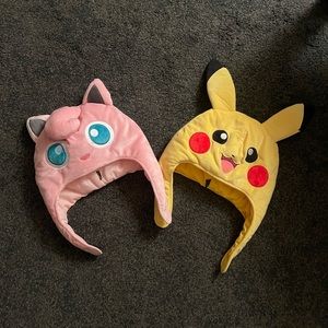 Pokémon Jigglypuff and Pikachu Hats